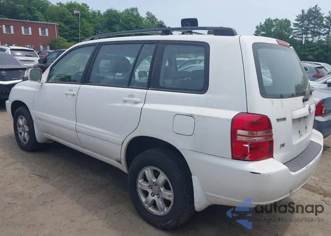 2001 Toyota Highlander V6 z USA, uszkodzony, nr VIN JTEGF21A810003807